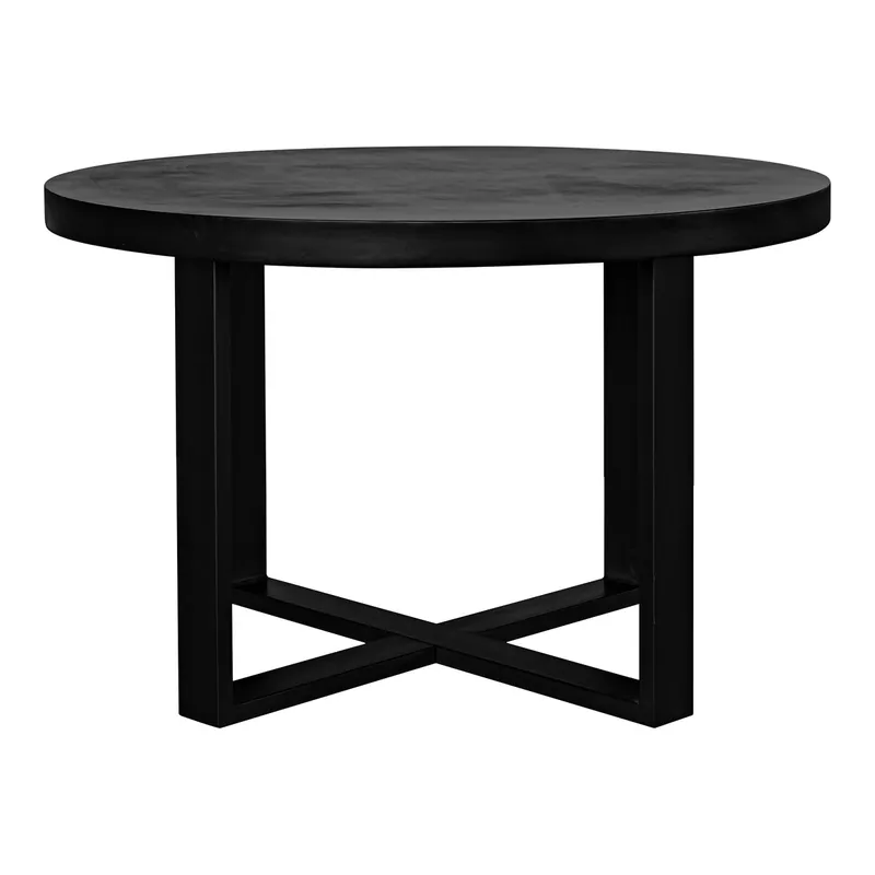 Jedrik Round Outdoor Dining Table Black | Moe's Home Collection - BQ-1065-02-0 Budget