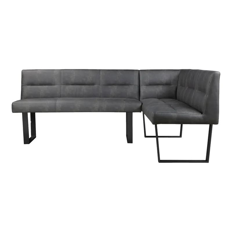 Hanlon Corner Bench Dark Grey | Moe's Home Collection - ER-2066-25-0 Fan Favorite