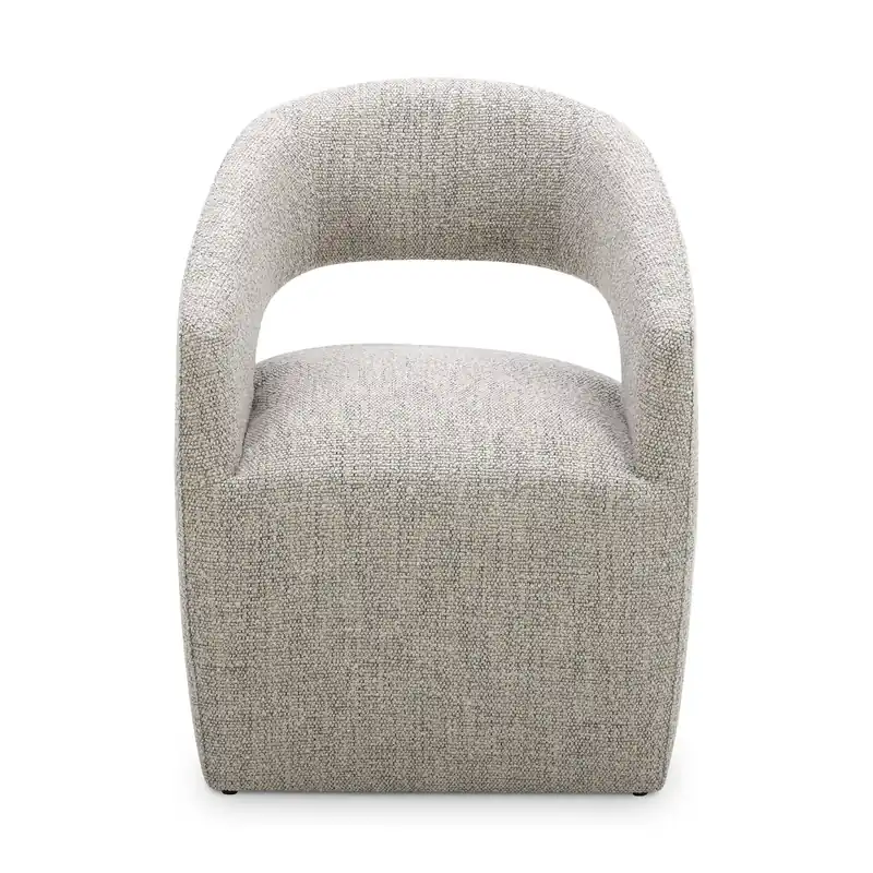 Reduced Price Barrow Rolling Dining Chair Performance Fabric Grey Storm | Moe's Home Collection - KQ-1024-39-USA
