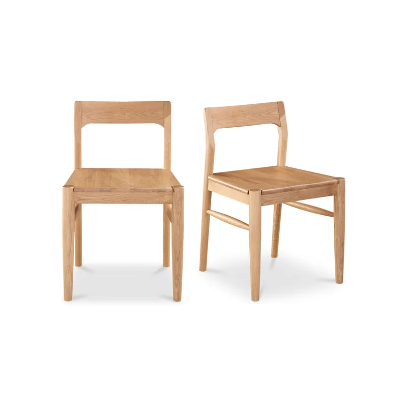 Owing Dining Chair Oak-Set Of Two | Moe's Home Collection - BC-1123-24 Viral