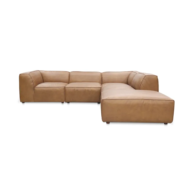 Crafted Form Dream Modular Sectional Sonoran Tan Leather | Moe's Home Collection - XQ-1008-40