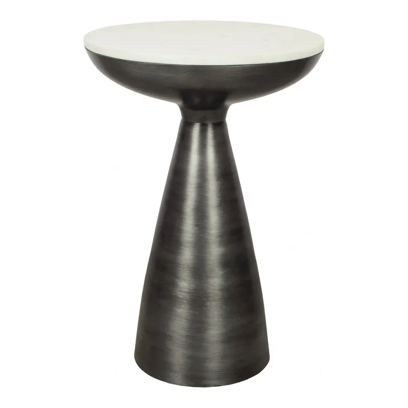 Font Side Table White Marble | Moe's Home Collection - FI-1032-18 Authentic