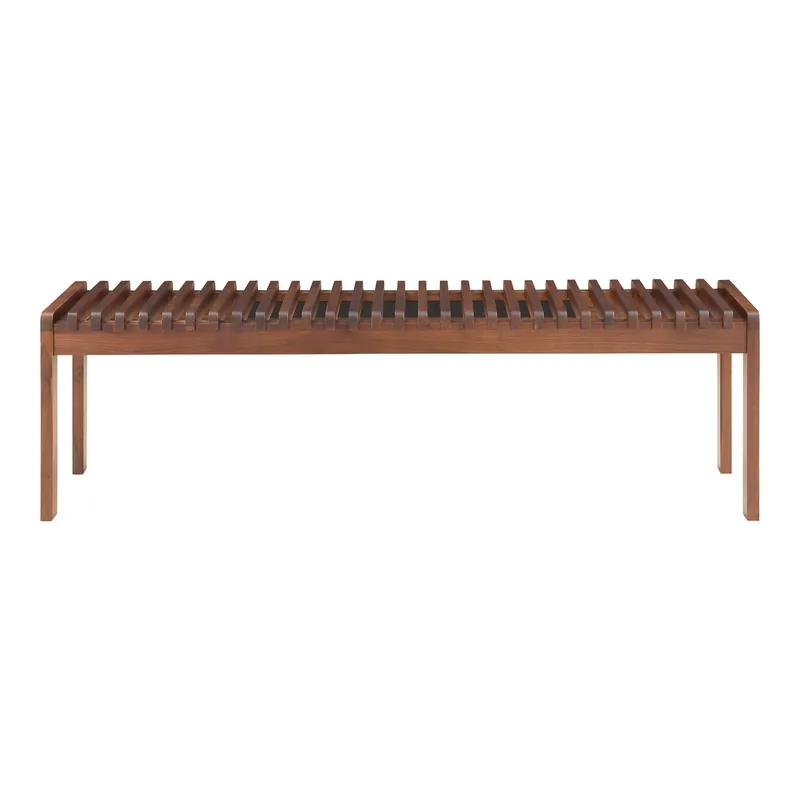 Rohe Walnut Bench Natural | Moe's Home Collection - BC-1114-03 Shop Now