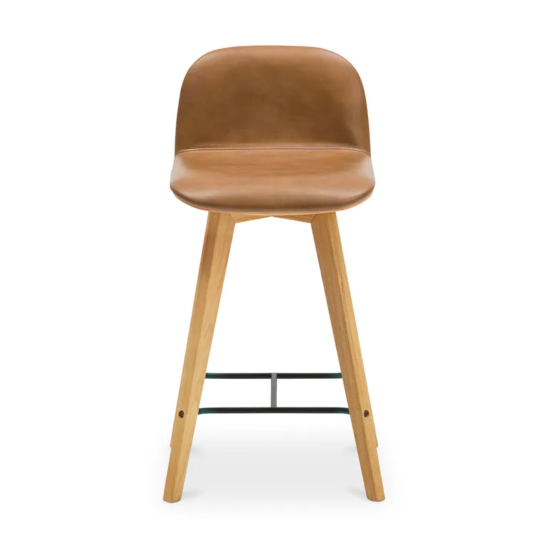 Napoli Leather Counter Stool Tan | Moe's Home Collection - YC-1020-40 Exclusive