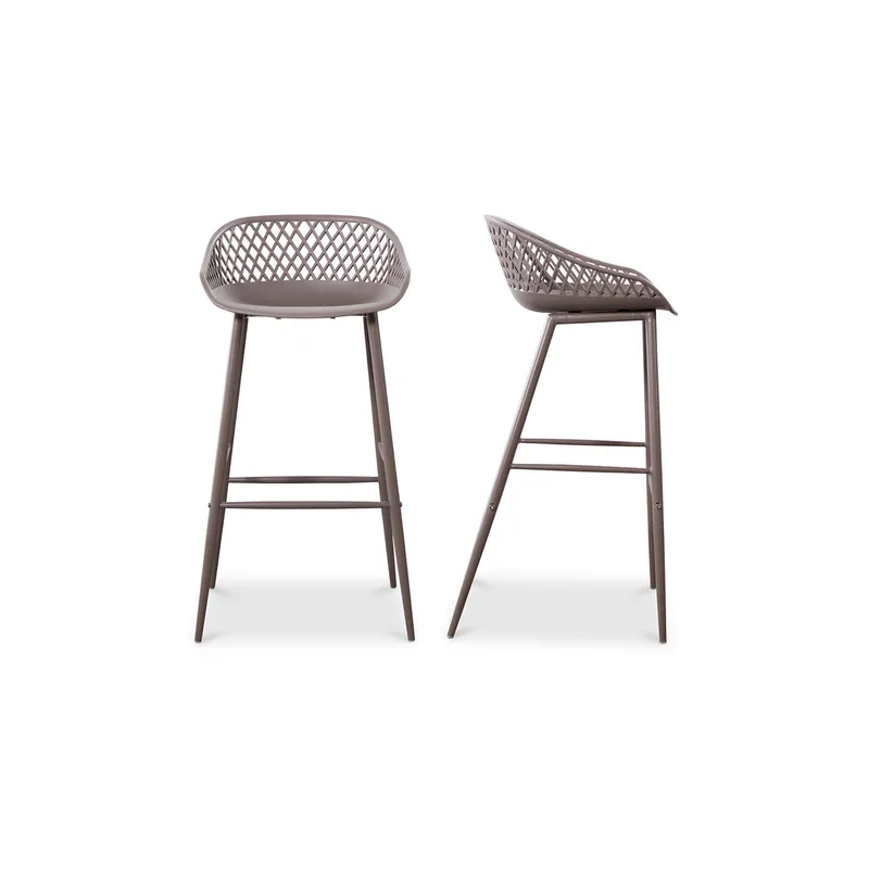 Piazza Outdoor Barstool Grey-Set Of Two | Moe's Home Collection - QX-1004-15 Best Choice