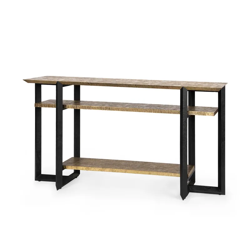 Norman Console - Antique Brass And Dark Bronze | Villa & House - NMN-400-803 Last Chance