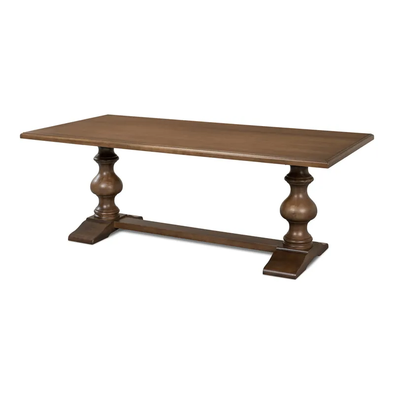Handmade Lionisio Trestle Table Driftwood Finish | Sarreid Ltd - R085-78