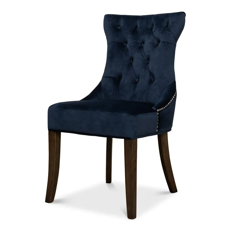 Limited Edition Sophie Side Chair Blue Velvet | Sarreid Ltd - 53038