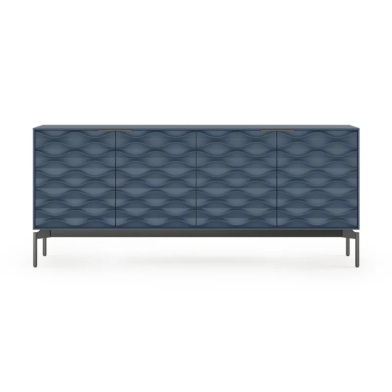 Ripple Modern Storage Credenza Ocean Brushed Carbon | BDI Furniture - 7629 OC-CA Exclusive