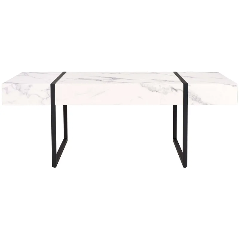 In Demand Safavieh Tristan Rectangular Modern Coffee Table - White / Black