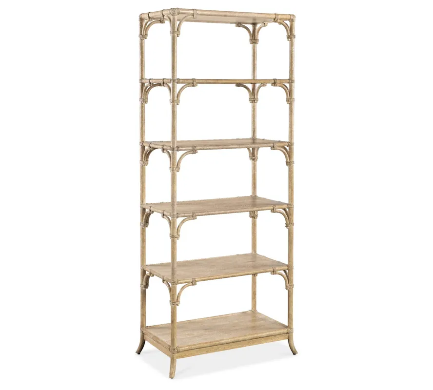 Fresh Stock Retreat Pole Rattan Bookcase | Hooker - 6950-10445-80