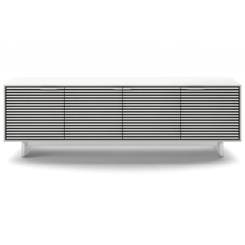Holiday Sale Align - 4-Door Media Cabinet in Satin White | BDI Furniture - 7479 ME-SW