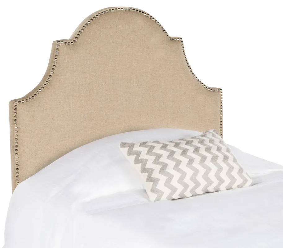 Hallmar Hemp Arched Headboard - Silver Nail Head | Safavieh - MCR4026A Reduced Price