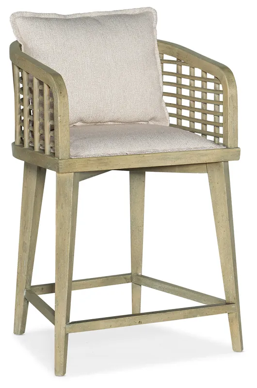 Popular Surfrider Barrel Back Swivel Counter Stool | Hooker Furniture - 6015-75350-80