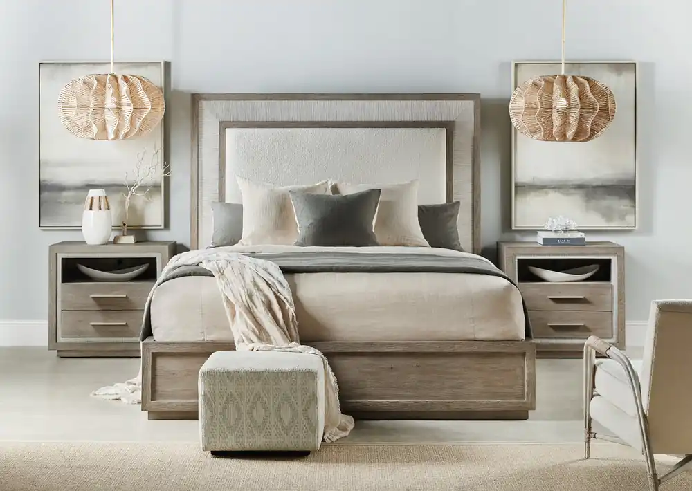 Serenity Rookery Cal King Upholstered Panel Bed | Hooker Furniture - 6350-90260-95 Genuine