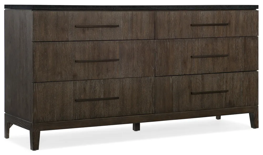 Exclusive Miramar Aventura Raphael Six-Drawer Stone Top Dresser | Hooker Furniture - 6202-90002-DKW
