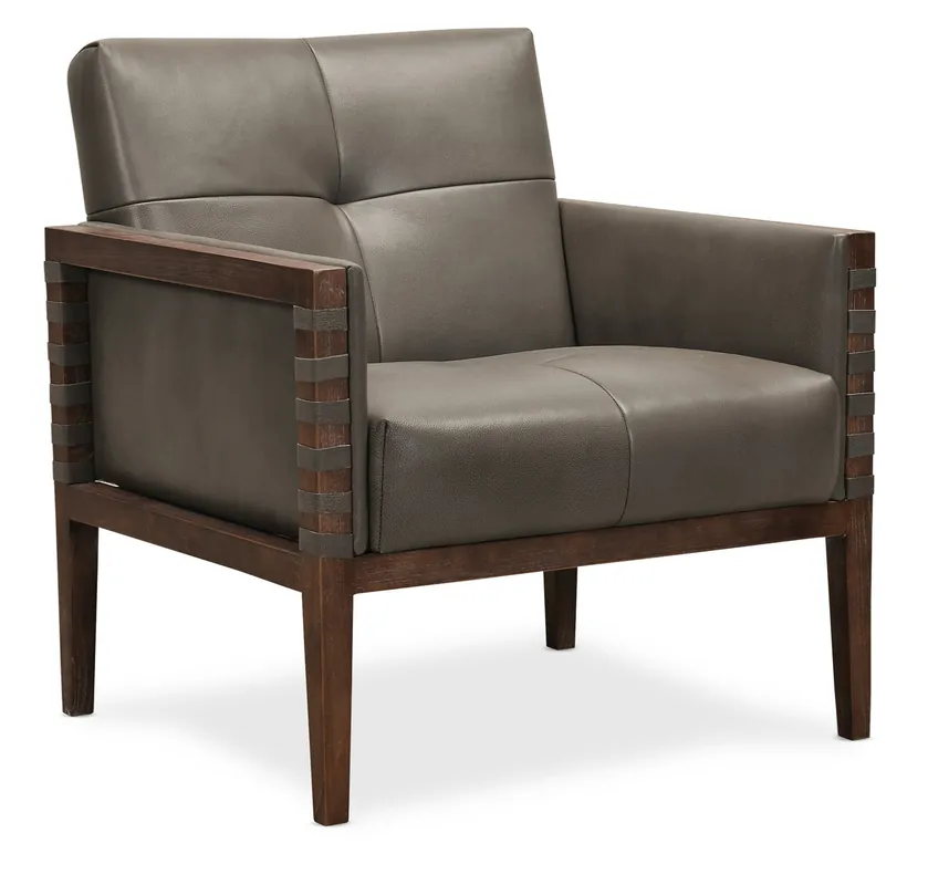 Mega Sale Carverdale Leather Club Chair w/Wood Frame | Hooker Furniture - CC401-095