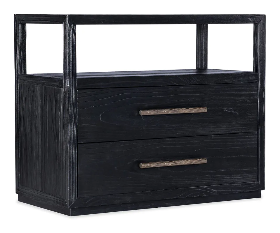 Linville Falls Shou Sugi Ban Two Drawer Nightstand | Hooker Furniture - 6150-90016-99 Instant Buy