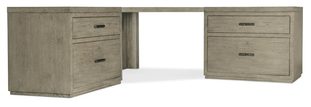 Linville Falls Corner Desk with Two Lateral Files | Hooker Furniture - 6150-10938-85 Crafted