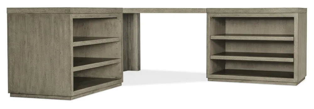 Factory Price Linville Falls Corner Desk with Two Open Desk Cabinets | Hooker Furniture - 6150-10937-85