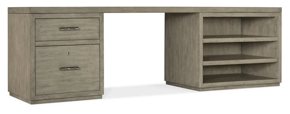 Limited Edition Linville Falls 96" Desk with One File and Open Desk Cabinet | Hooker Furniture - 6150-10922-85