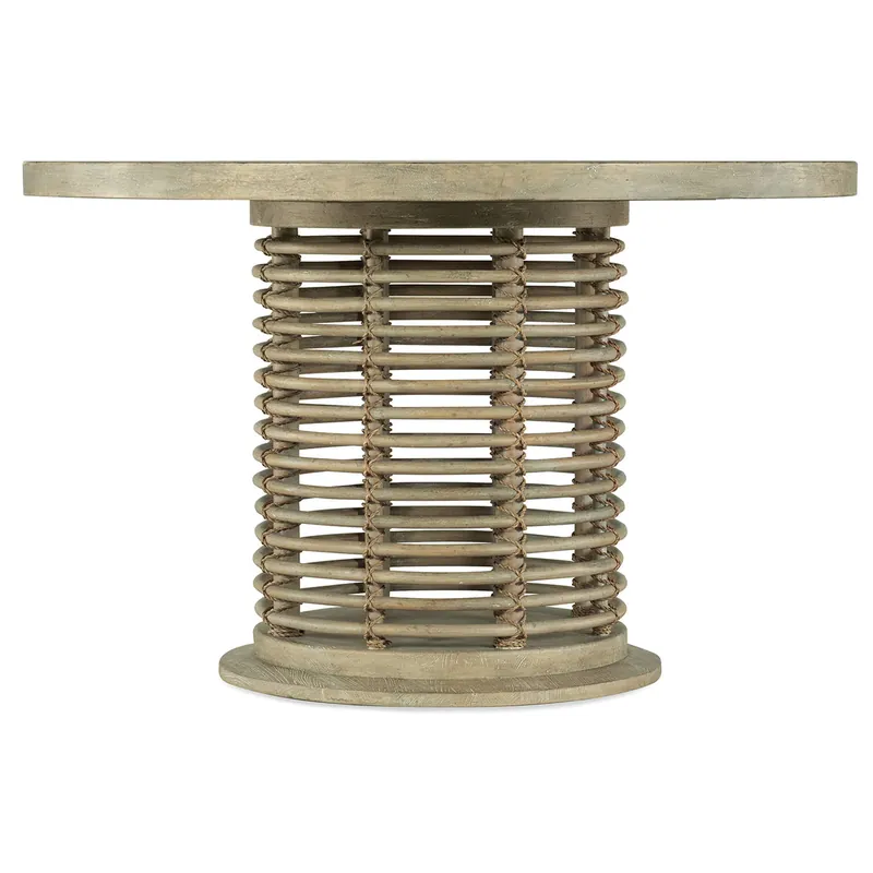 Surfrider 48in Rattan Round Dining Table | Hooker Furniture - 6015-75203-80 Limited Edition