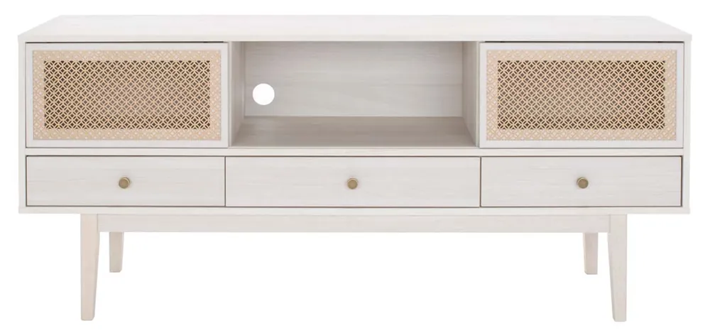 Editor’s Pick Safavieh Ceu 3 Drawer 1 Shelf Media Stand- White
