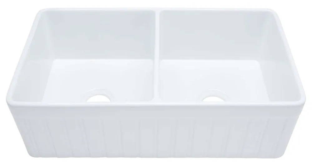 Flash Sale Safavieh Farmhouse Ceramic Double Bowl 33In Kitchen Sink - White