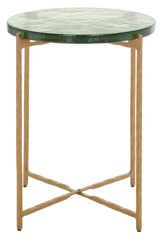 Tengah Round Glass Accent Table | Safavieh - ACC3213 Hassle-Free Returns