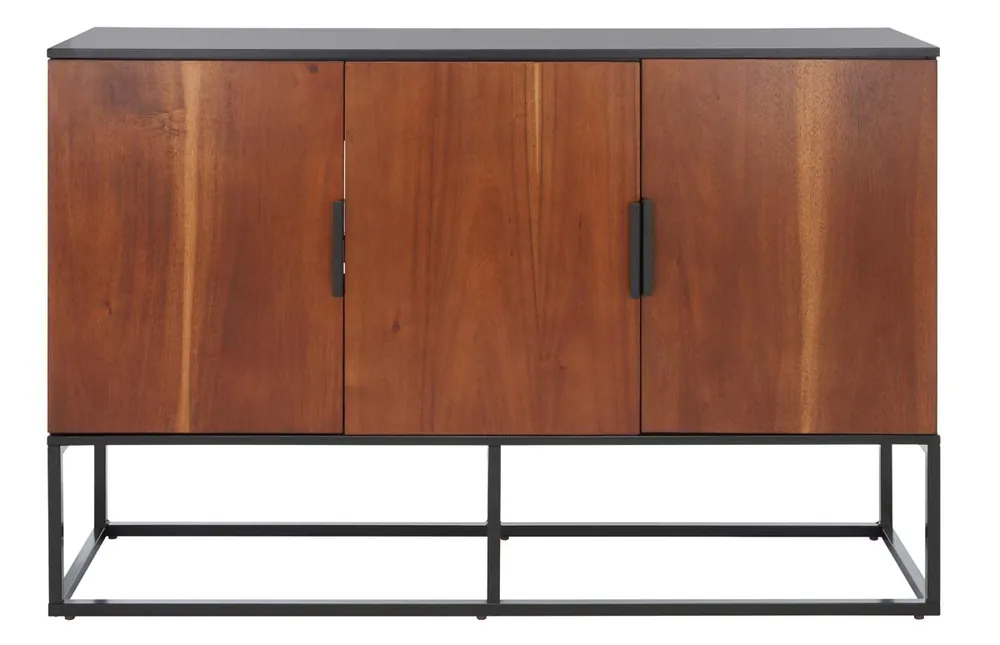 Safavieh Vance 3 Door 2 Shelf Sideboard - Brown/Black Fan Favorite