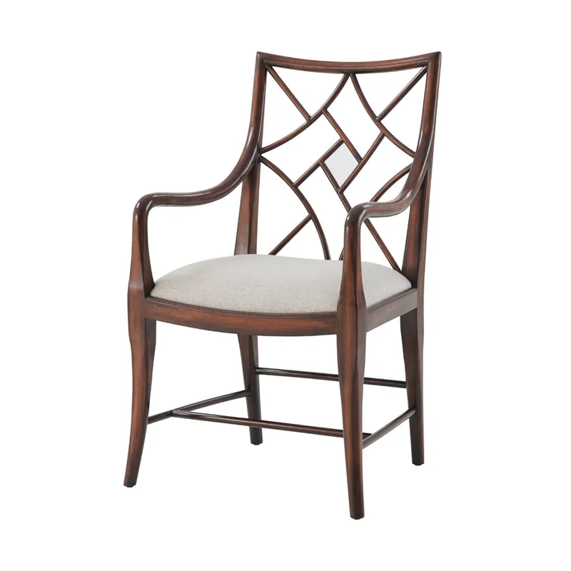 A Delicate Trellis Armchair | Theodore Alexander - 4100-613.1BFF Handmade