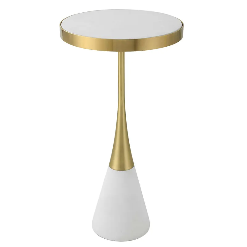 Shop Now Uttermost Apex White Concrete Accent Table