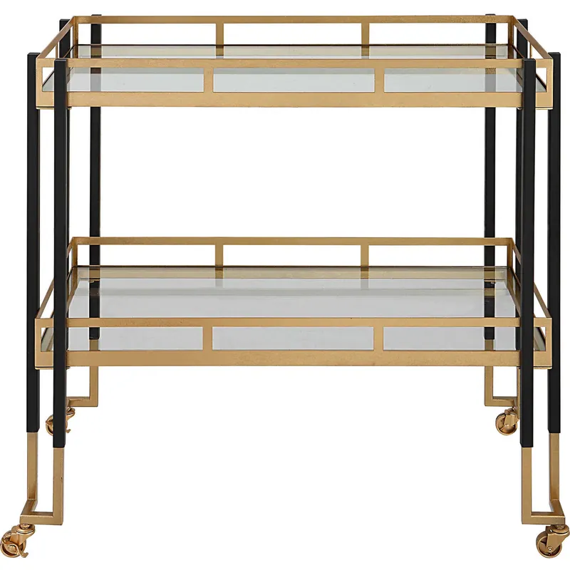 Handmade Uttermost Kentmore Modern Bar Cart