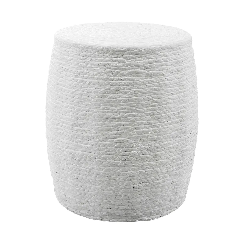 Uttermost Resort White Accent Stool Save Now