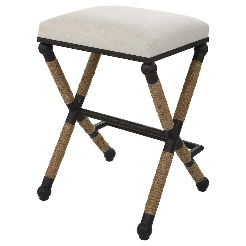 Special Discount Uttermost Firth Rustic Oatmeal Counter Stool