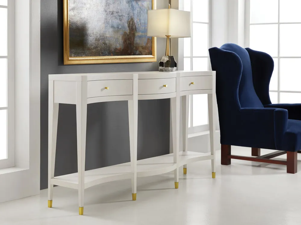 Special Discount Serpentine Console - White Linen | Modern History - MH1006F01