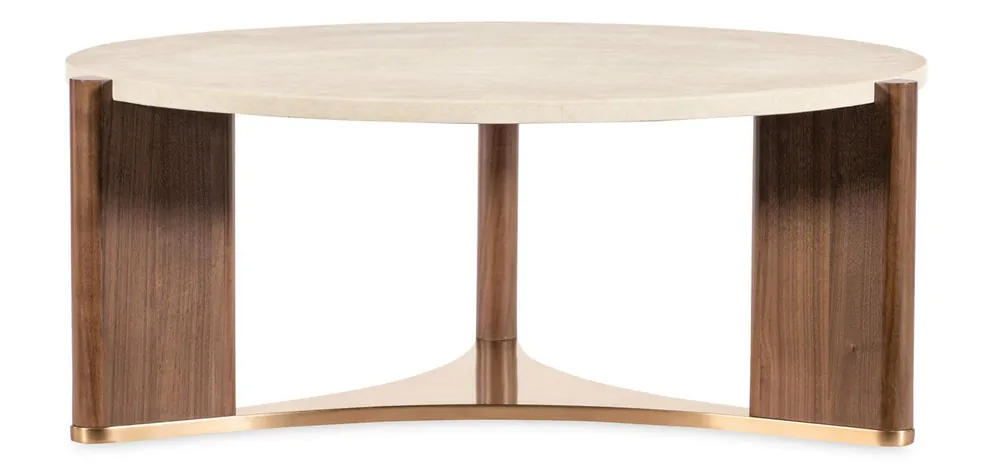 Eleana Round Cocktail Table - Medium Wood | Hooker Furniture - 7252-80111-85 Crafted