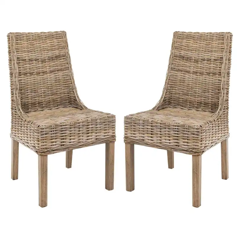 Money Back Guarantee Suncoast 18''H Rattan Arm Chair (Set Of 2) | Safavieh - FOX6503
