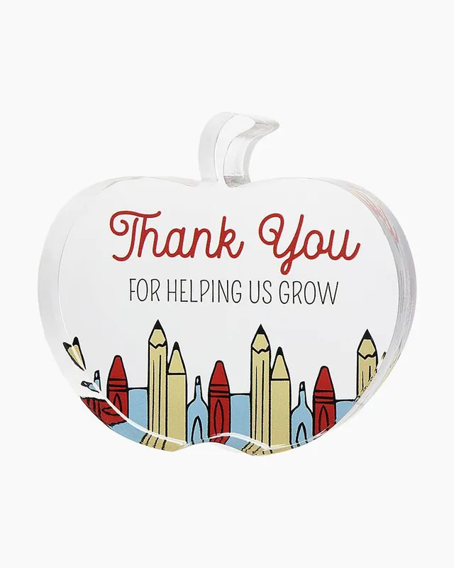Shop Now Thank You For Helping Us Grow 3.5" Acrylic Plaque