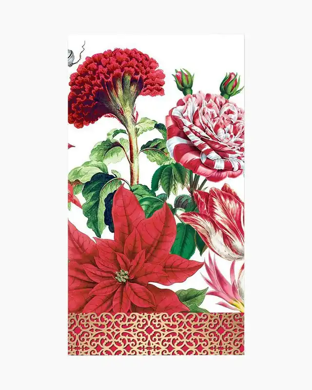Crafted Christmas Bouquet Hostess Napkins (Pack of 15)