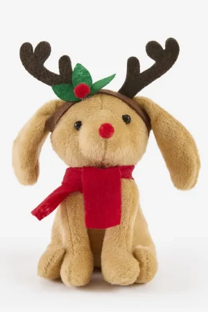Affordable Brown Dog Decorative Holiday Plush