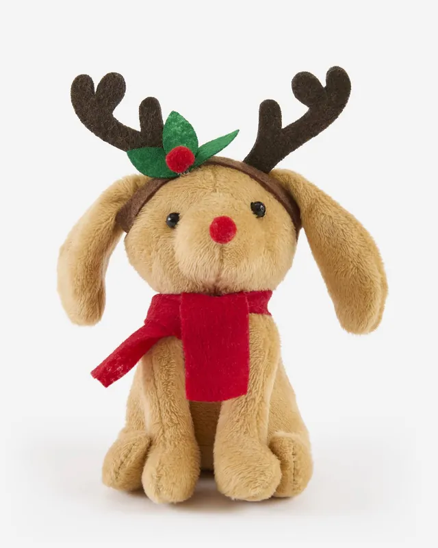 Affordable Brown Dog Decorative Holiday Plush