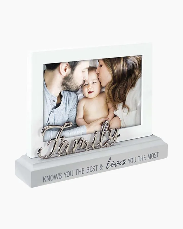 Family Metal Lettering Platform Picture Frame (4x6) Price Drop