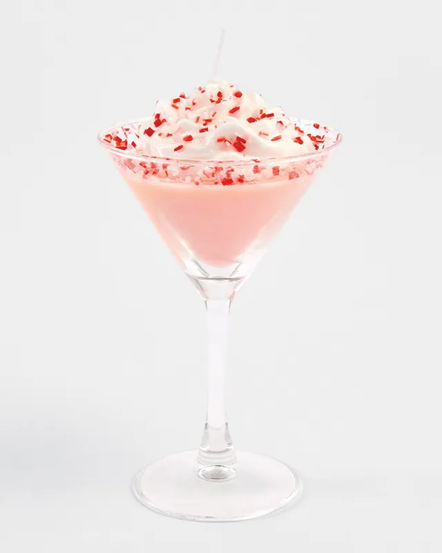Get Yours Candy Cane Martini Candle