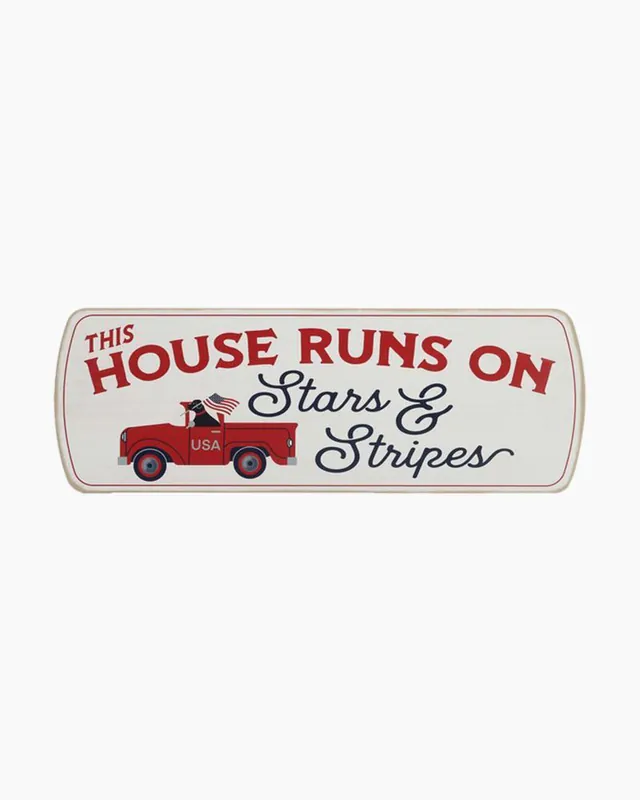 This House Runs of Stars and Stripes Metal Sign Hot Picks