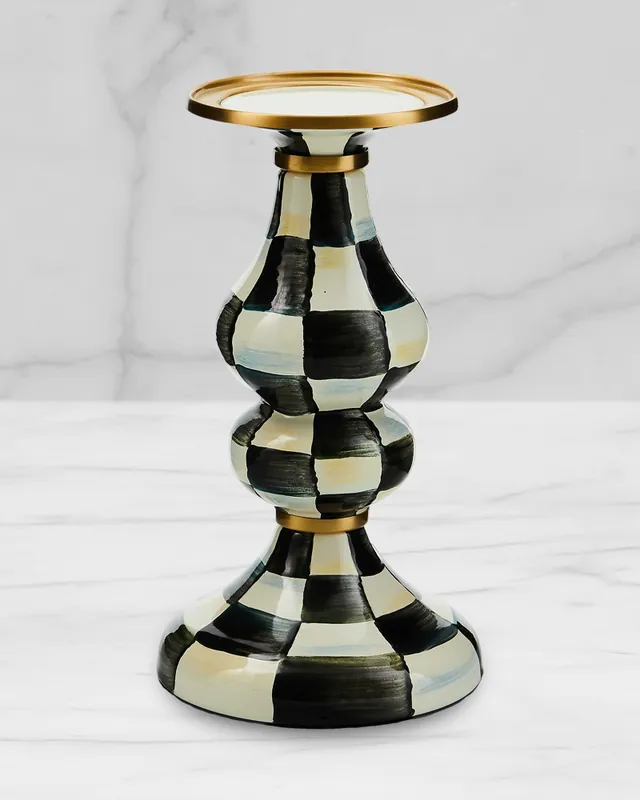 Factory Price Courtly Check Medium Pillar Candlestick