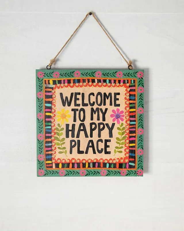 Welcome To My Happy Place Porch Sign Warranty Included