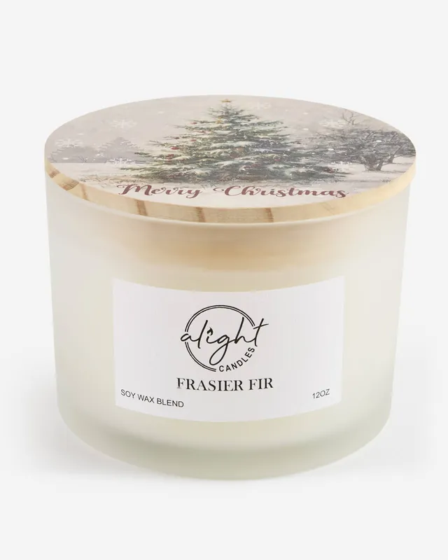 Merry Christmas Tree Frasier Fir 12 oz. Candle with Lid Don’t Miss Out