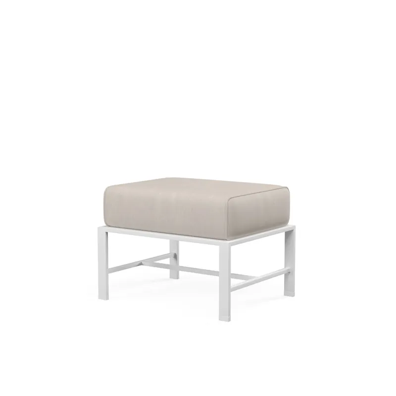 Bristol Ottoman in Canvas Flax w/ Self Welt - White | Sunset West - SW501-OTT-FLAX-STKIT Viral
