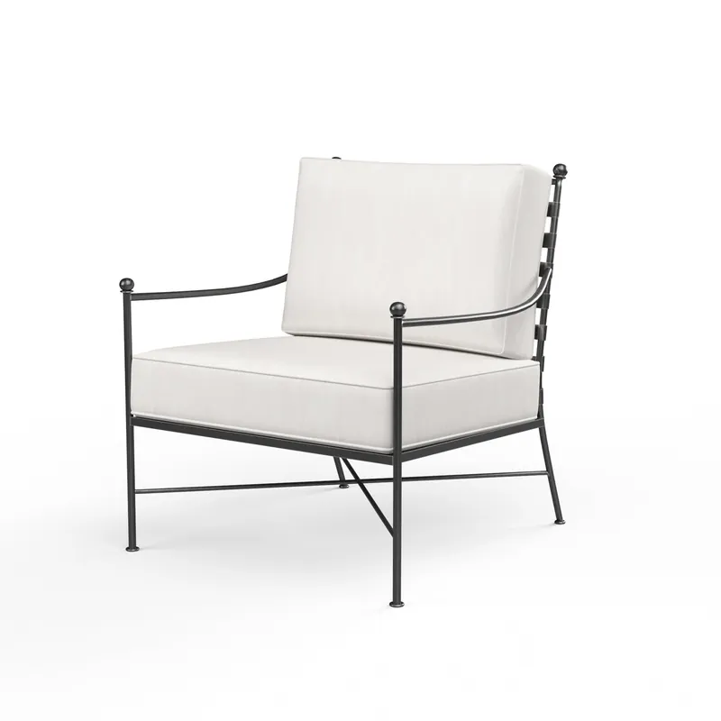 Provence Club Chair in Canvas Flax w/ Self Welt - Pewter | Sunset West - SW3201-21-FLAX-STKIT Viral